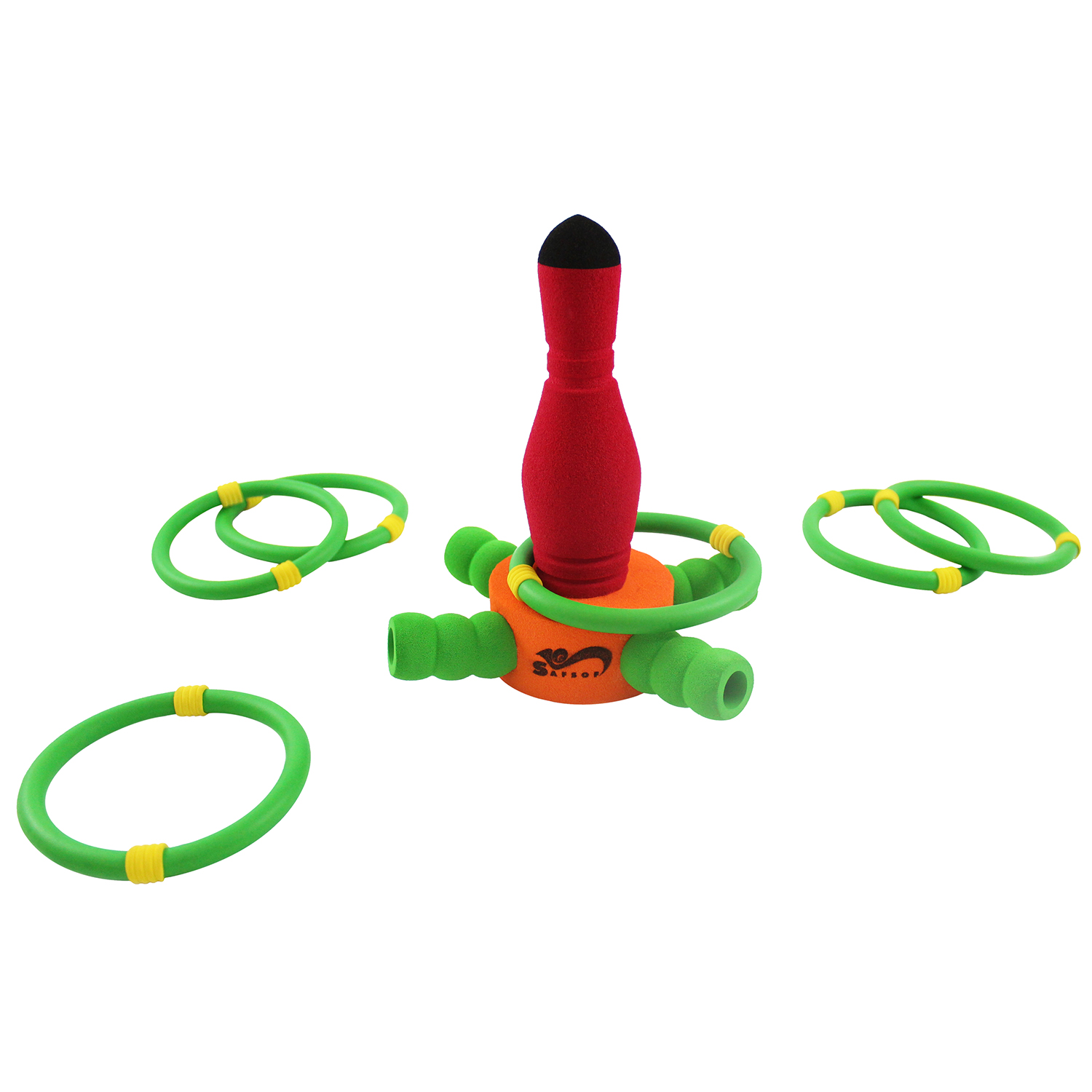 RUBBER LOOP WITH BOWLING STAND